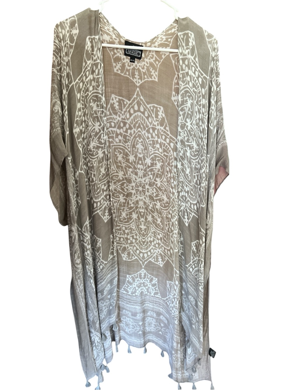 Casual Kimono Cardigan -Printed Open Front. One Size